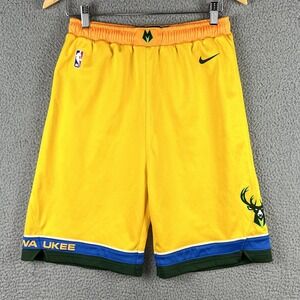 Nike Milwaukee Bucks Boys XL (18-20) Shorts 2018-19 City Edition 8.5" Inseam